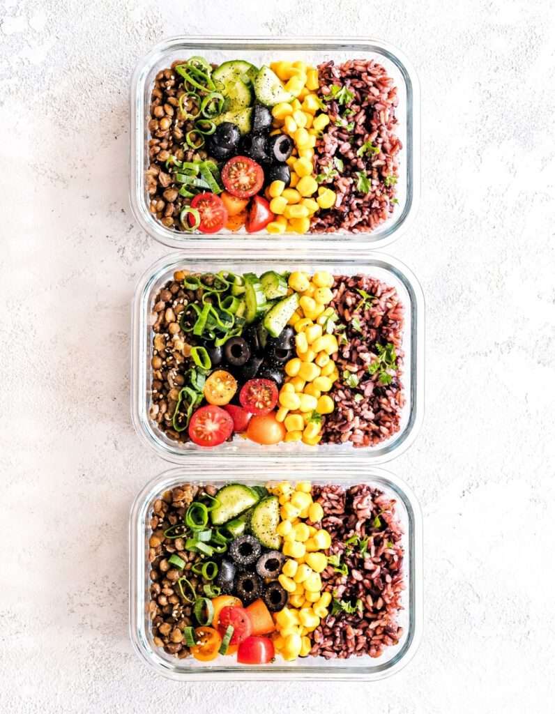 Bunter Meal Prep Salat Veganer Salat F R B Ro Schule Und Uni