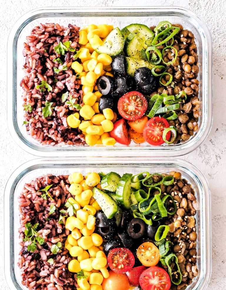 Bunter Meal Prep Salat Veganer Salat F R B Ro Schule Und Uni