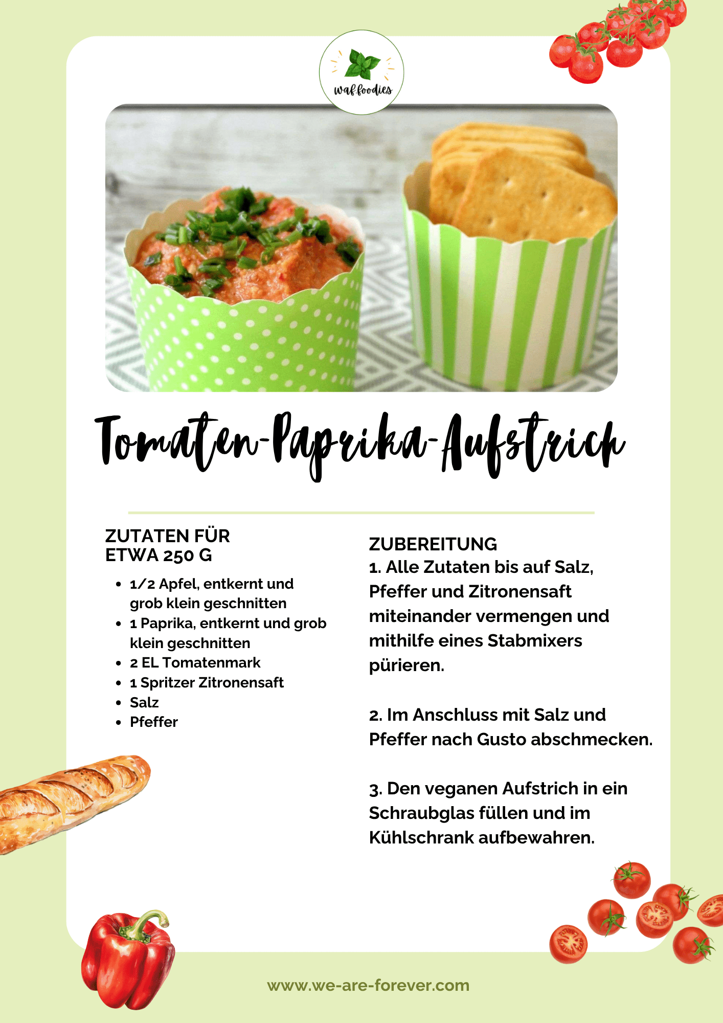 Rezeptkarte Tomate-Paprika-Aufstrich