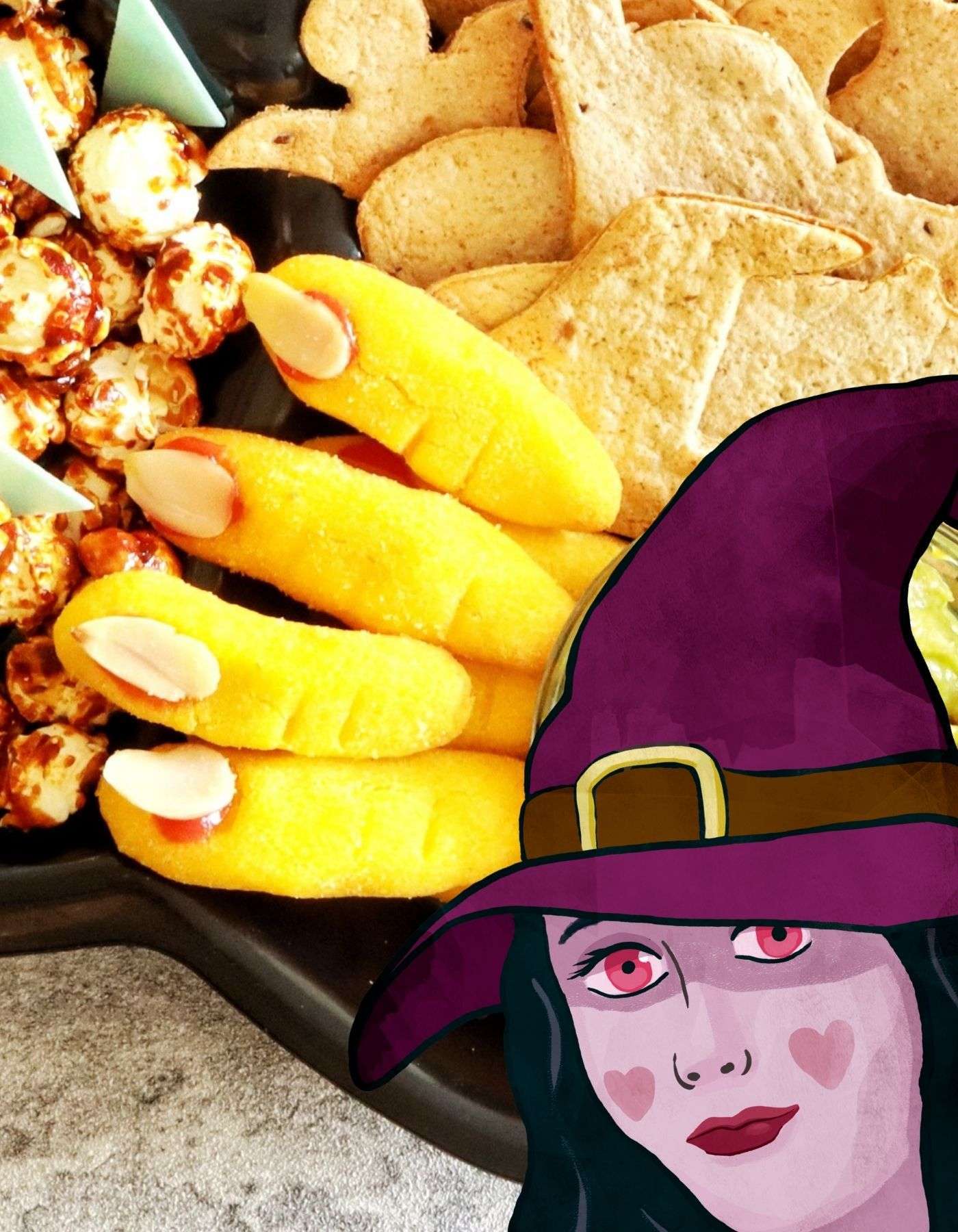 Vegane Mini-Hexenfinger als Fingerfood für Halloween