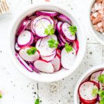 veganer salat mit radieschen