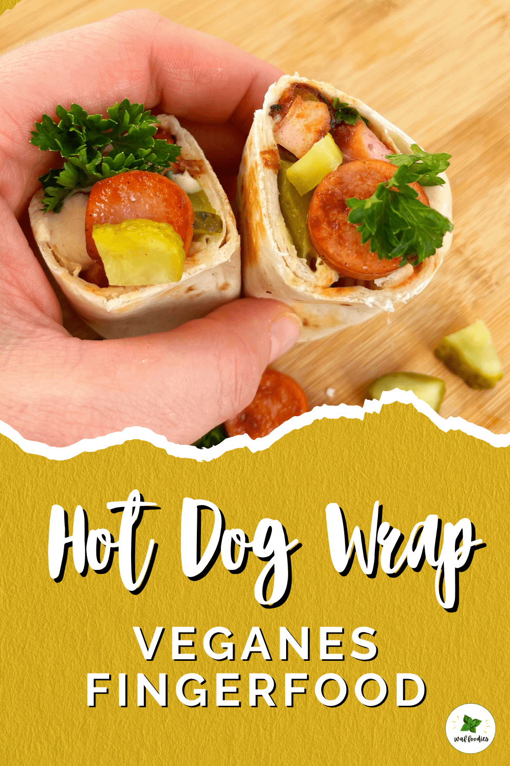 Veganer Hot Dog Wrap Rezept | waffoodies