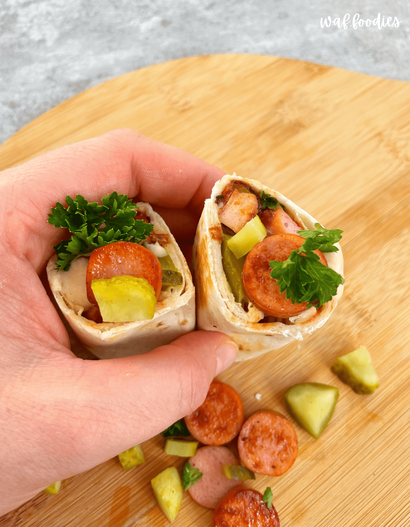 Veganer Hot Dog Wrap Rezept | waffoodies