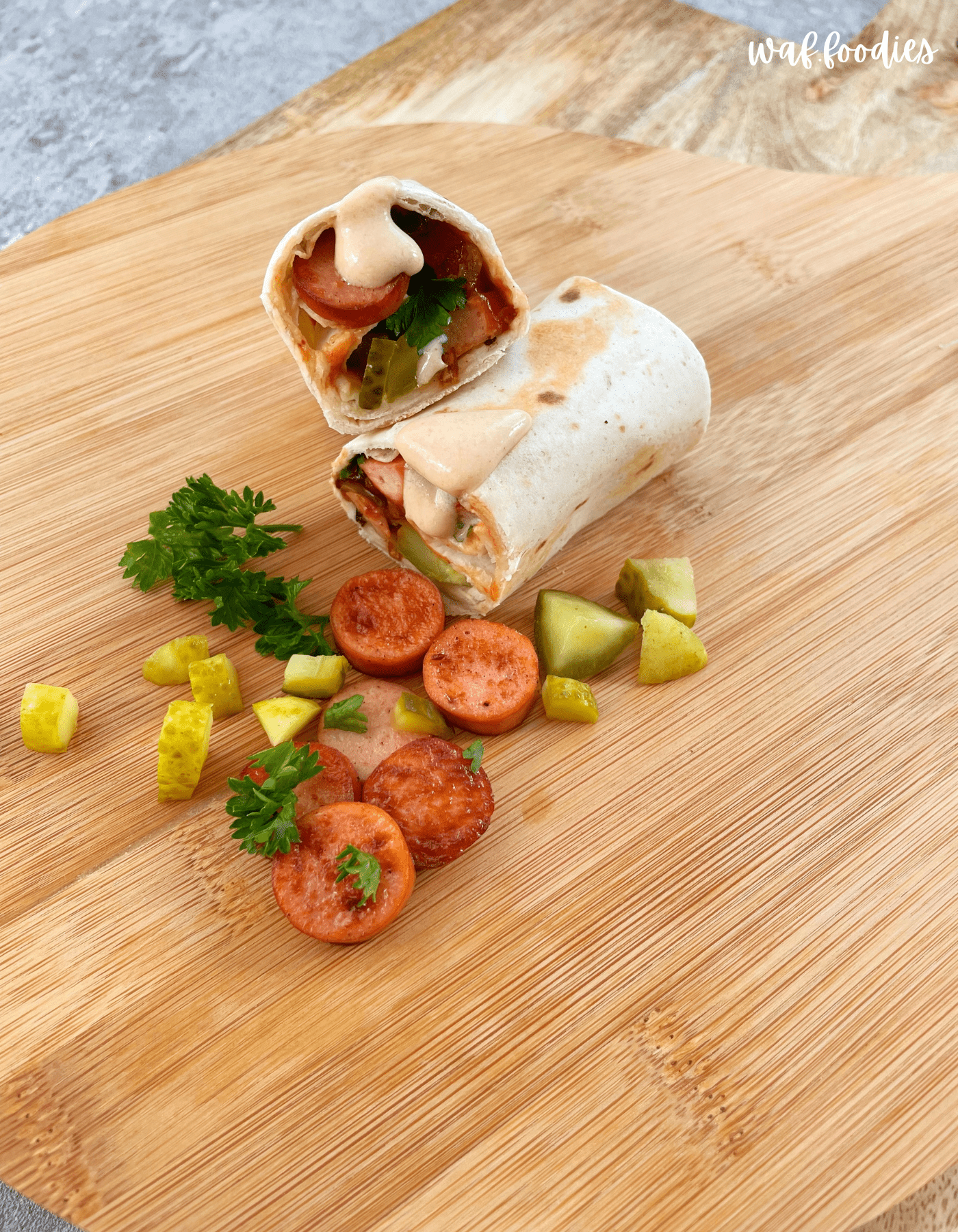 Veganer Hot Dog Wrap Rezept | waffoodies