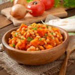 Kürbiswürfel frisch gekocht und bereit zum Unterheben