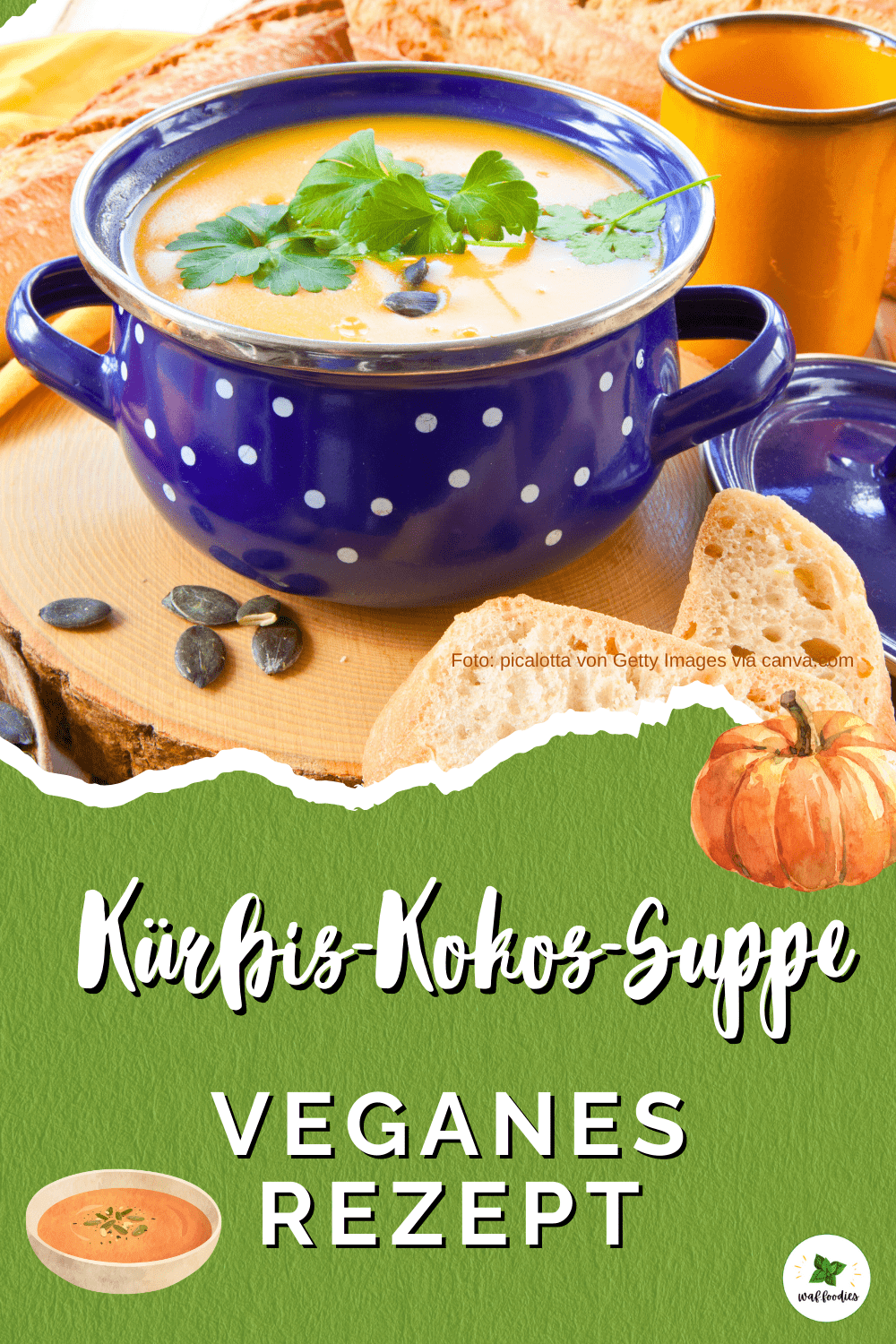 Hokkaido-Kürbis Kokos Suppe